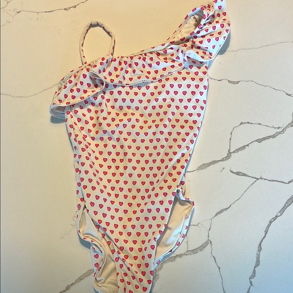 Roller Rabbit Kids One Piece Swimsuit - Pink Hearts
